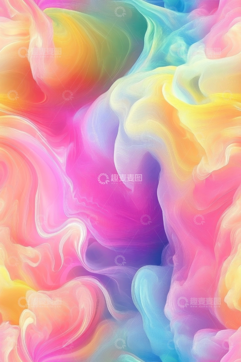 高清大图下载【趣麦麦图】多彩流体艺术抽象图案