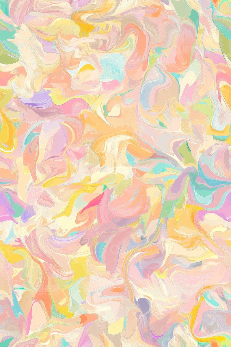 高清大图下载【趣麦麦图】柔和色彩的抽象流动图案