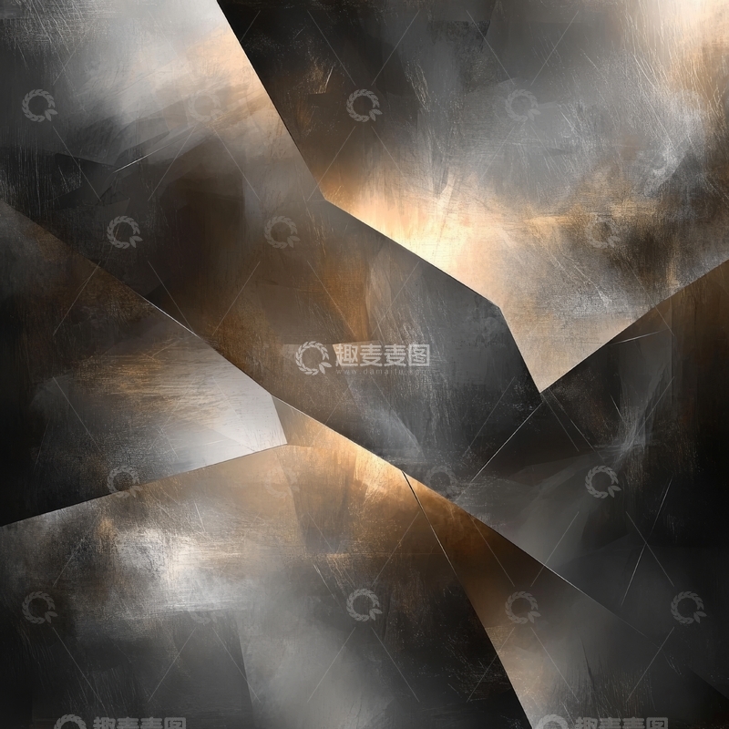 高清大图下载【趣麦麦图】金属质感的几何抽象图案