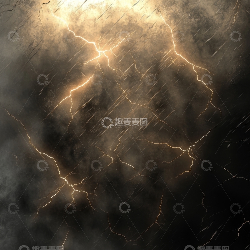 高清大图下载【趣麦麦图】雷电交加的夜空