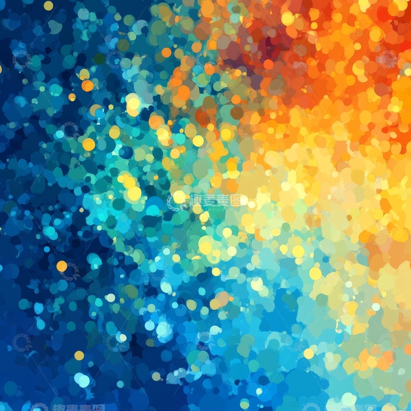 高清大图下载【趣麦麦图】色彩斑斓的抽象点阵图案