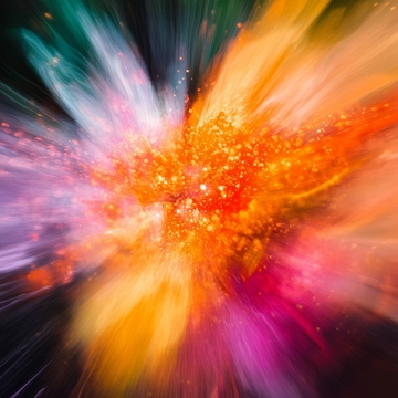 色彩斑斓的爆炸效果