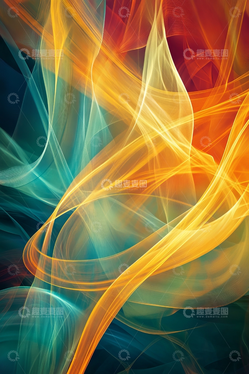 高清大图下载【趣麦麦图】流光溢彩的抽象艺术背景