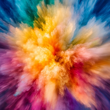 多彩粉末爆炸瞬间