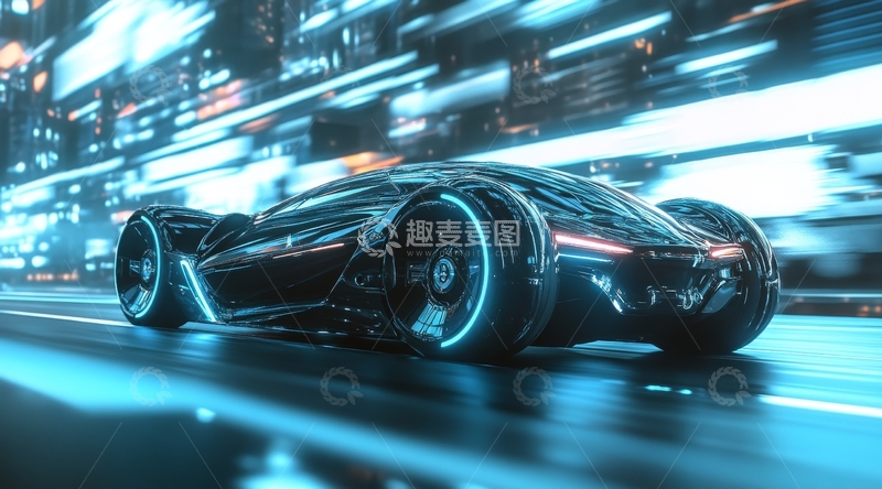 高清大图下载【趣麦麦图】未来感十足的高速赛车
