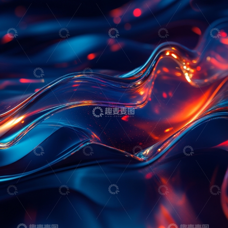 高清大图下载【趣麦麦图】流光溢彩的波浪形态