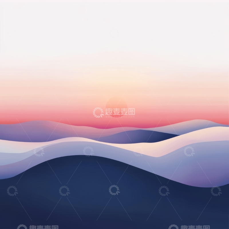 高清大图下载【趣麦麦图】日落沙漠的抽象艺术