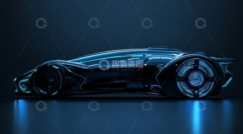 高清大图下载【趣麦麦图】未来概念车侧面展示