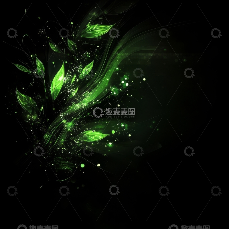 高清大图下载【趣麦麦图】绿色光影中的植物艺术