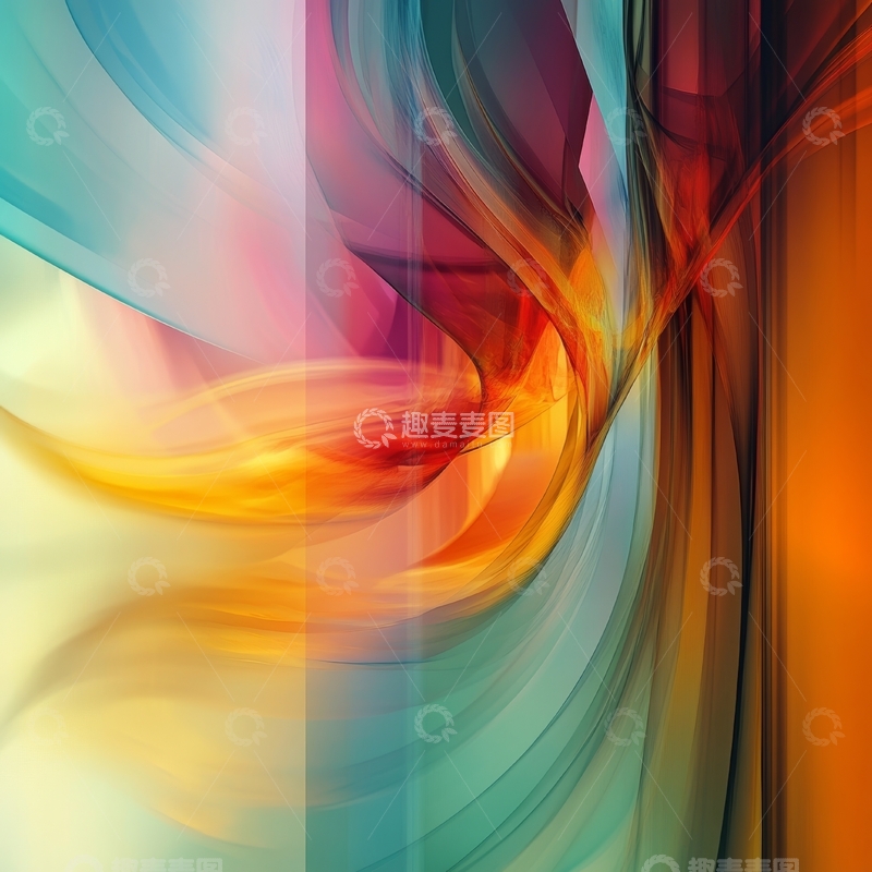 高清大图下载【趣麦麦图】色彩斑斓的抽象艺术背景