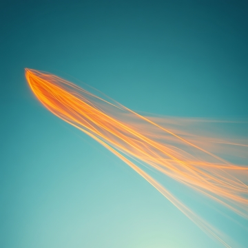 流光溢彩的飞行轨迹