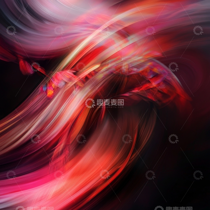 高清大图下载【趣麦麦图】红色动感抽象艺术