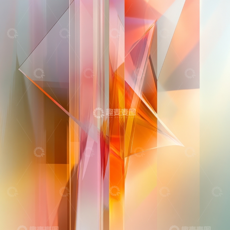高清大图下载【趣麦麦图】抽象几何色彩渐变背景