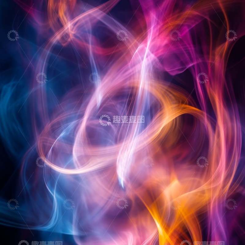 高清大图下载【趣麦麦图】多彩烟雾的抽象艺术