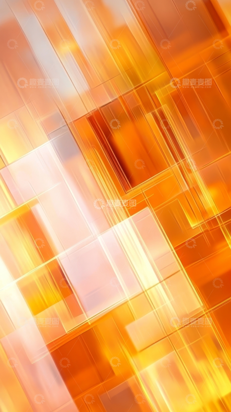 高清大图下载【趣麦麦图】橙色方块的抽象艺术背景