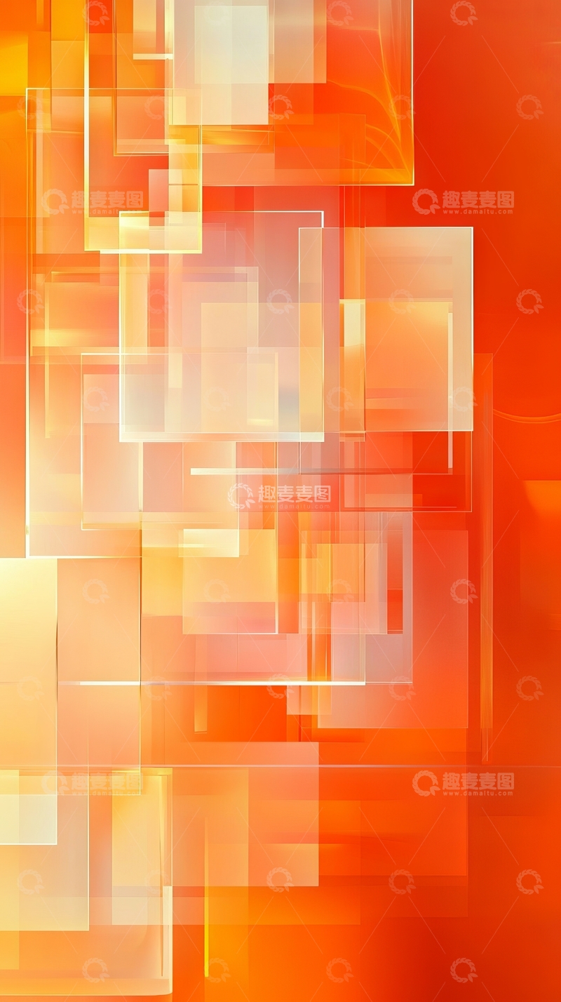 高清大图下载【趣麦麦图】橙色渐变的抽象几何图案