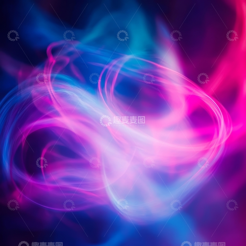 高清大图下载【趣麦麦图】色彩斑斓的抽象烟雾图案