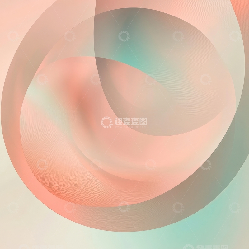 高清大图下载【趣麦麦图】渐变色圆形抽象艺术背景