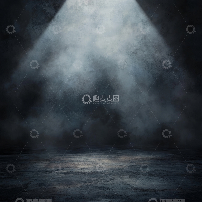 高清大图下载【趣麦麦图】光束穿透黑暗的烟雾场景
