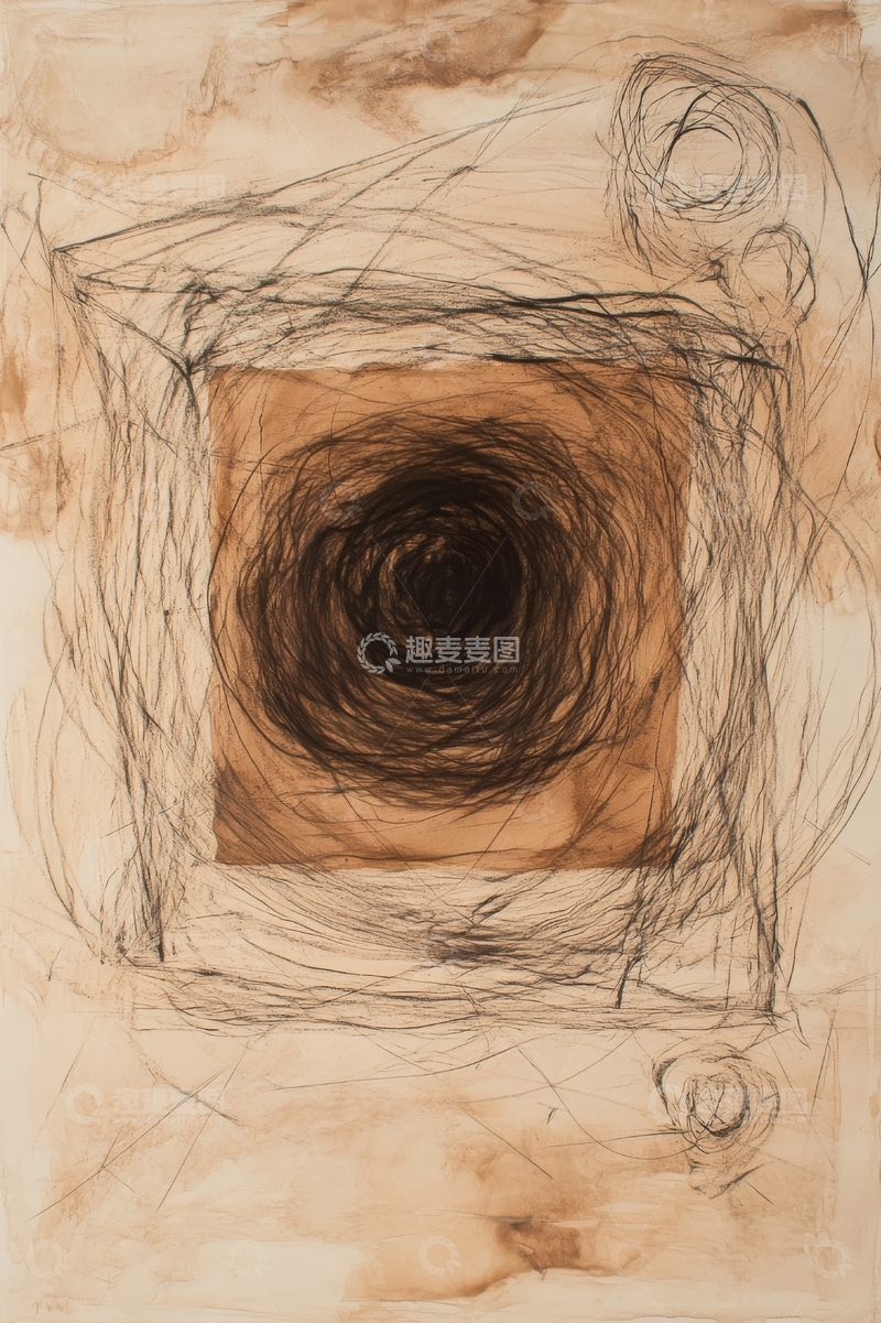 高清大图下载【趣麦麦图】螺旋中心的抽象构图