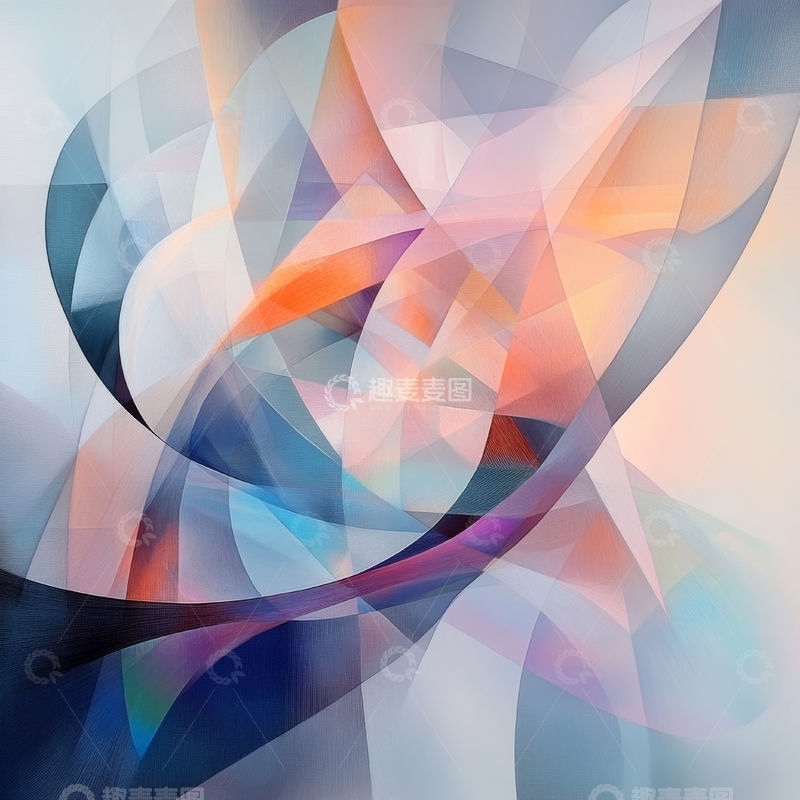 高清大图下载【趣麦麦图】多彩抽象几何图案