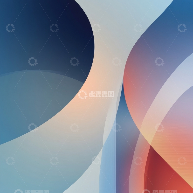 高清大图下载【趣麦麦图】渐变色块交织的抽象艺术背景