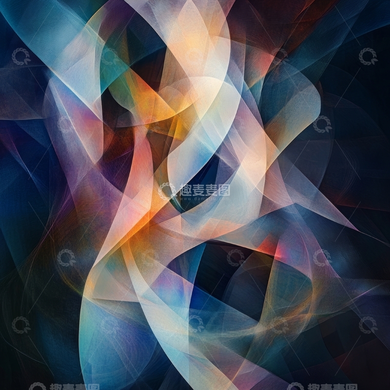 高清大图下载【趣麦麦图】色彩交织的抽象艺术图案