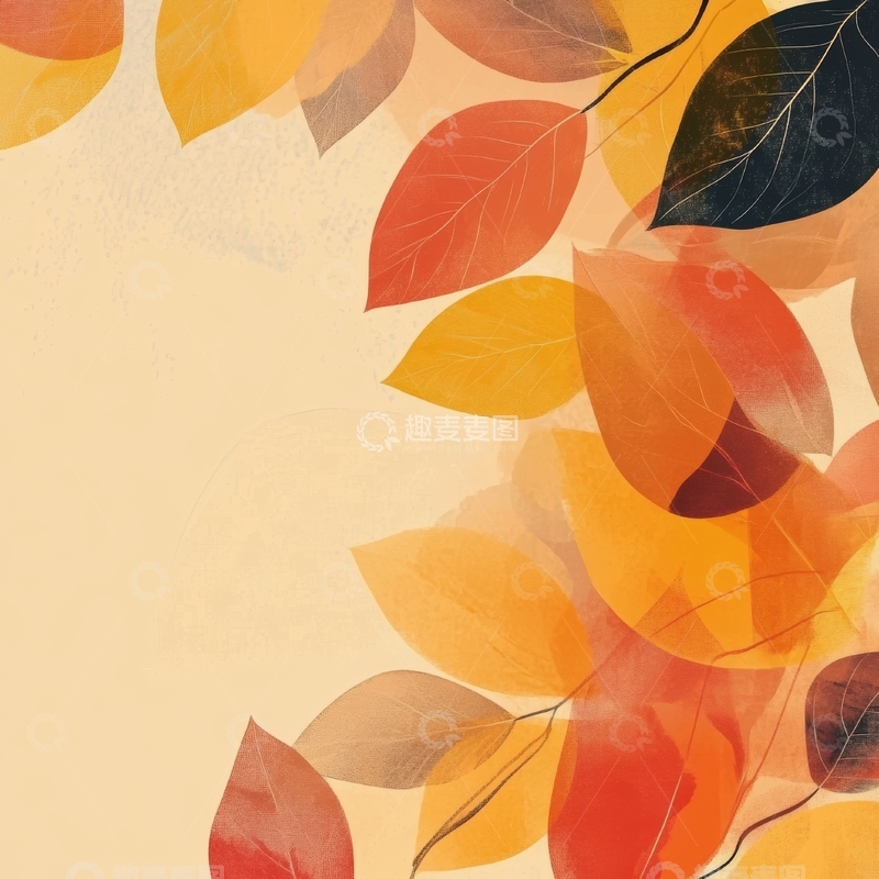 高清大图下载【趣麦麦图】秋叶背景图