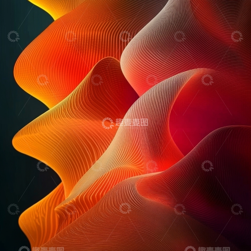 高清大图下载【趣麦麦图】流动的色彩波纹