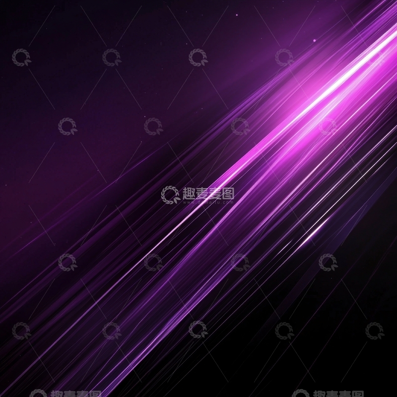 高清大图下载【趣麦麦图】紫色光束在黑暗背景中闪耀