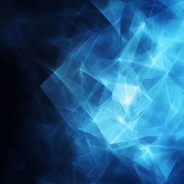 蓝色多边形光影抽象背景