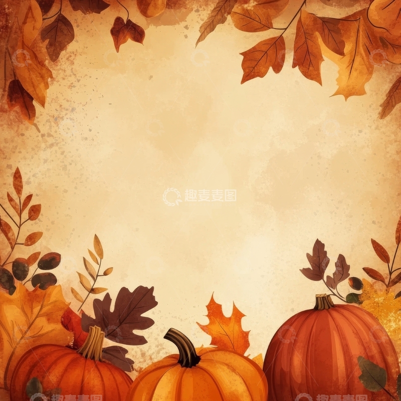 高清大图下载【趣麦麦图】秋季丰收背景图