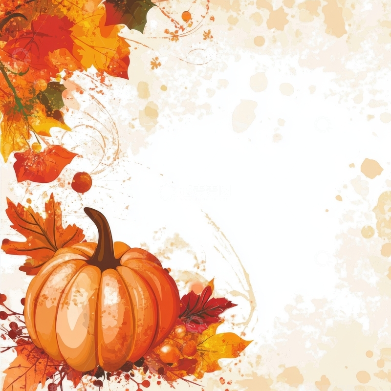 高清大图下载【趣麦麦图】秋季丰收背景图