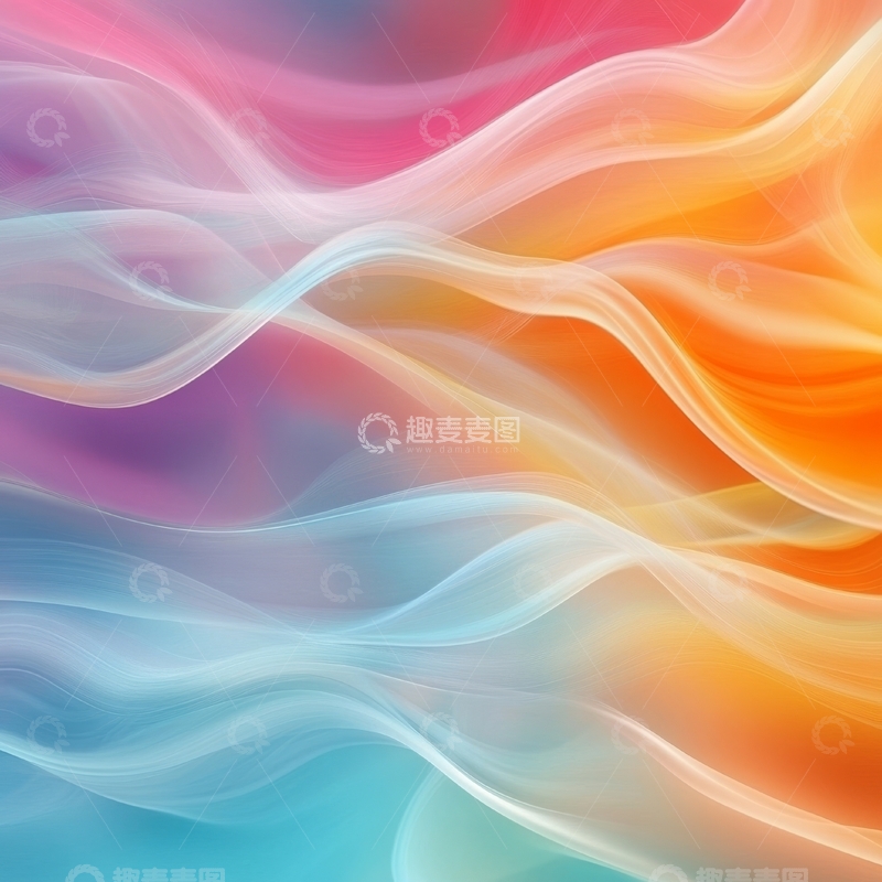 高清大图下载【趣麦麦图】色彩斑斓的流动抽象背景