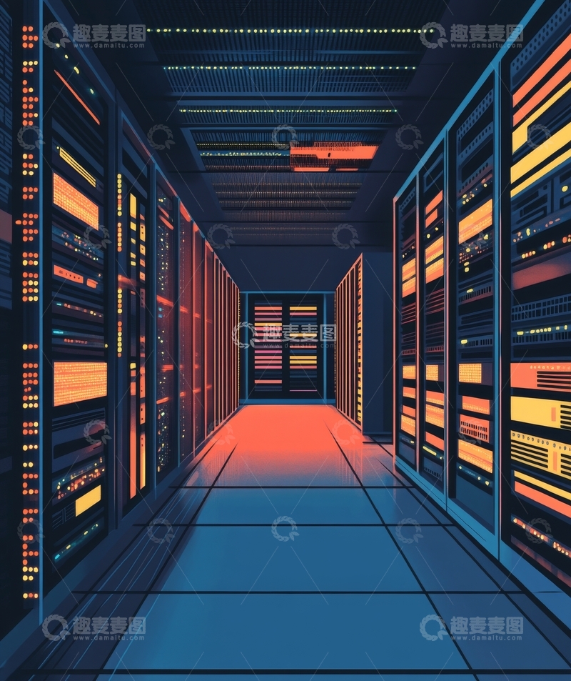 高清大图下载【趣麦麦图】数据中心服务器机房