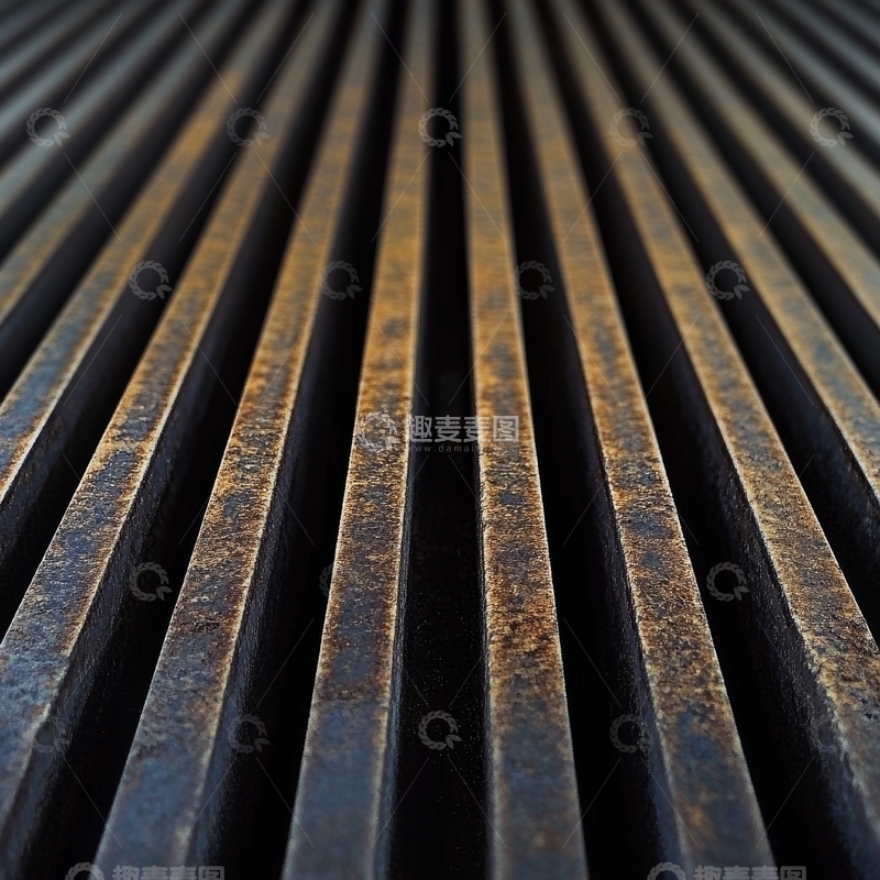 高清大图下载【趣麦麦图】-金属条纹表面特写