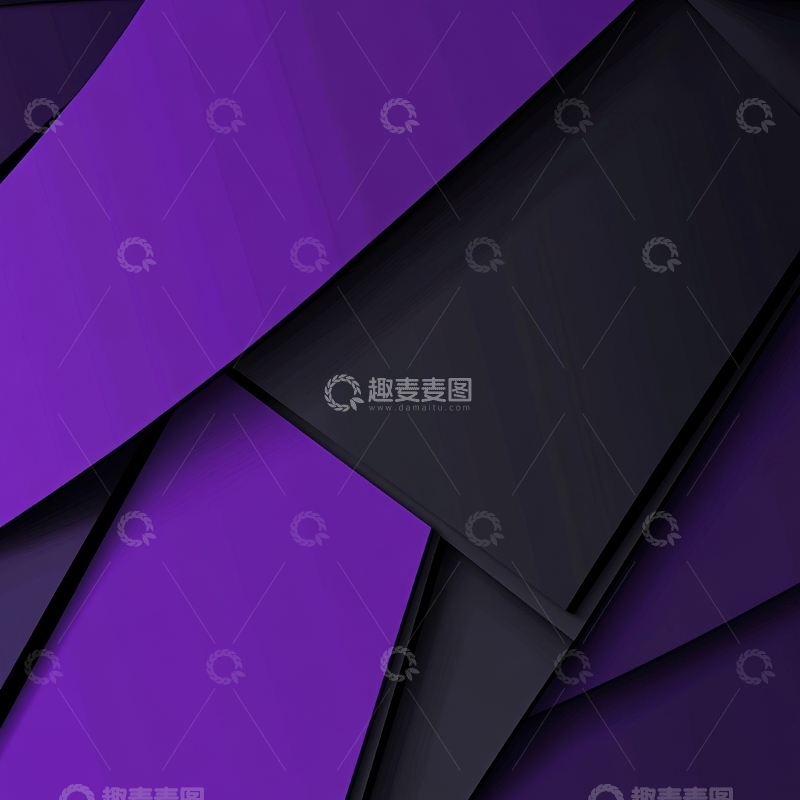 高清大图下载【趣麦麦图】紫色与黑色的几何抽象图案