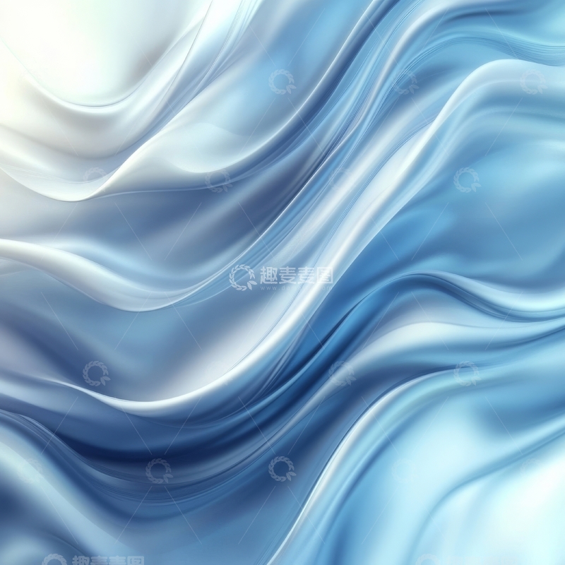 高清大图下载【趣麦麦图】蓝色丝绸般的流动纹理背景