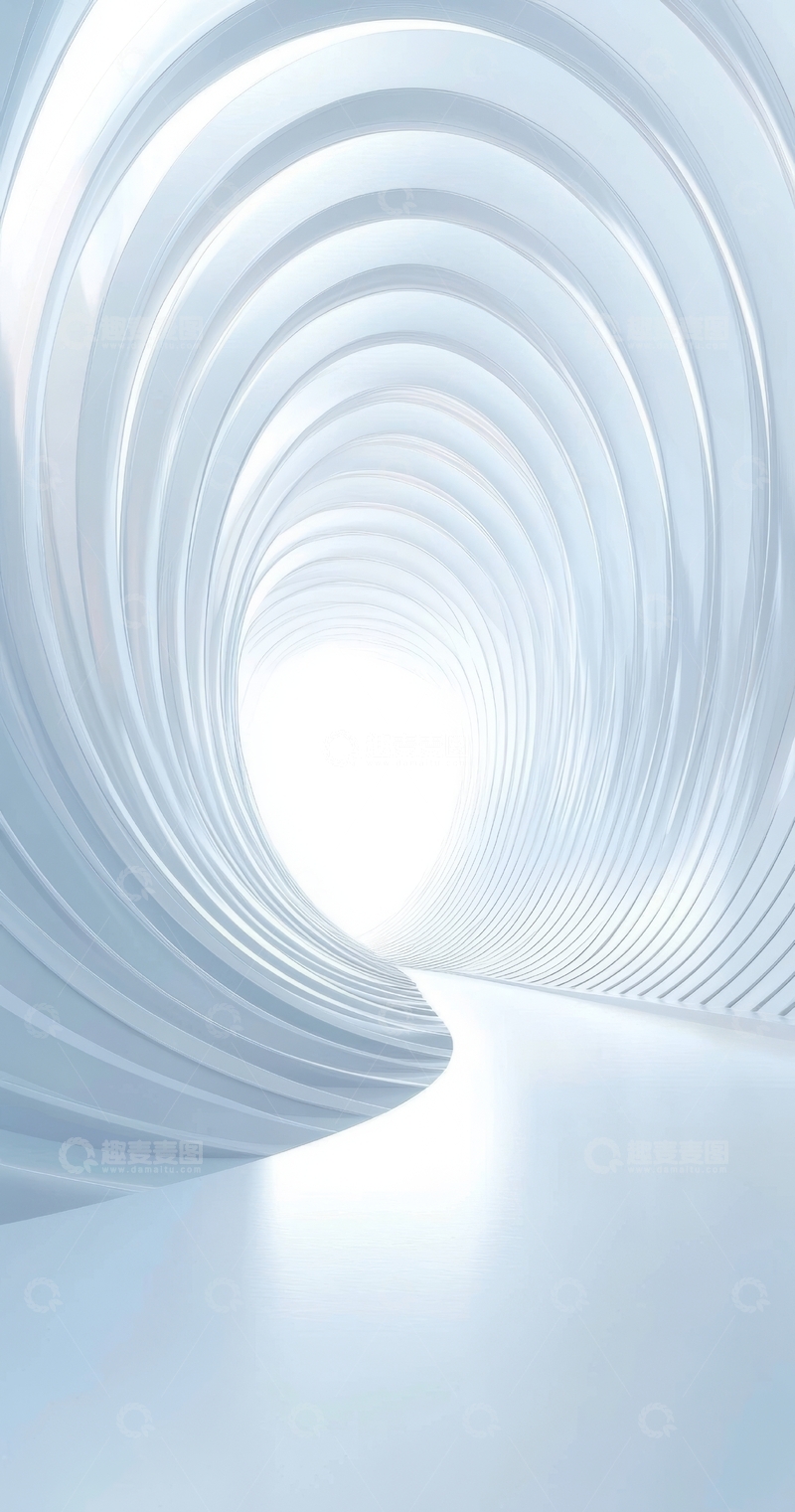 高清大图下载【趣麦麦图】螺旋隧道的未来感设计