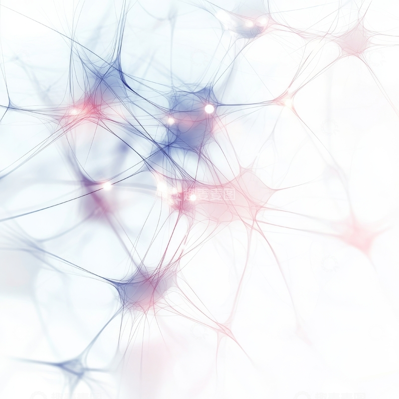 高清大图下载【趣麦麦图】神经元网络的抽象艺术表现
