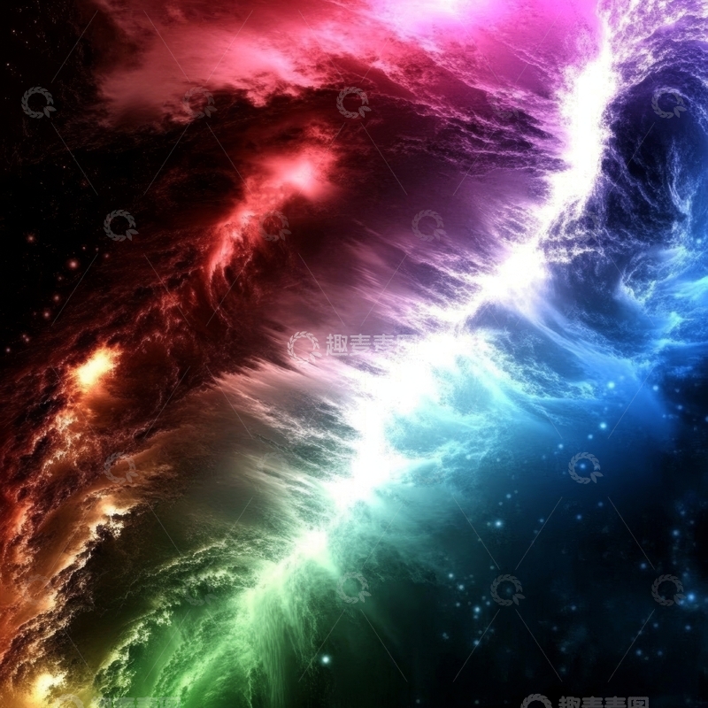 高清大图下载【趣麦麦图】多彩星云的宇宙奇观