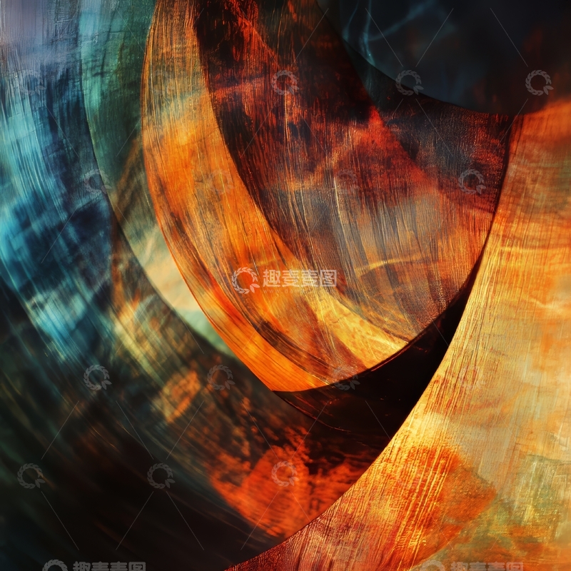 高清大图下载【趣麦麦图】色彩斑斓的抽象曲线