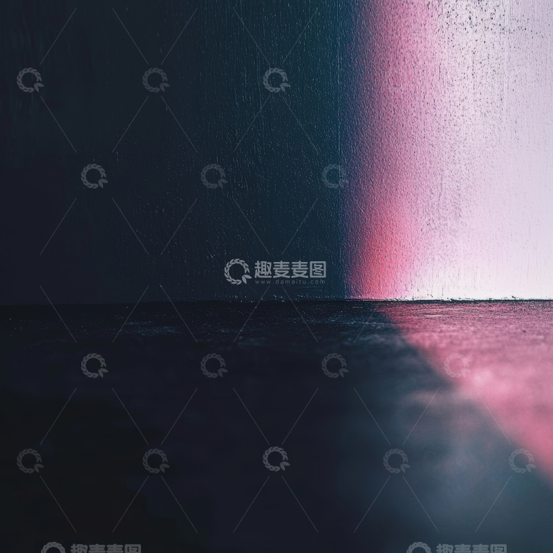 高清大图下载【趣麦麦图】夜色中的粉红光晕