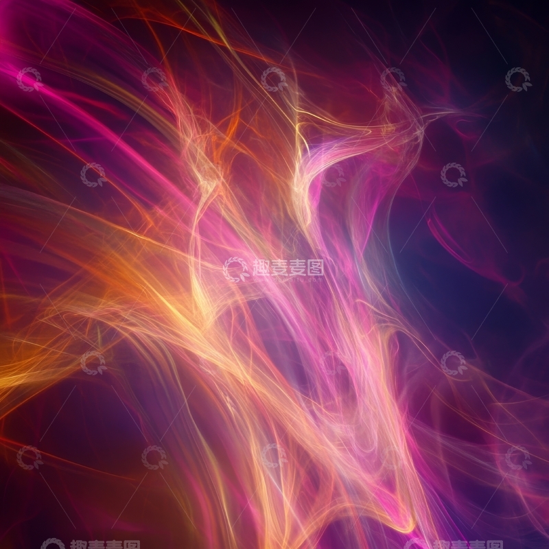 高清大图下载【趣麦麦图】色彩斑斓的抽象烟雾图案