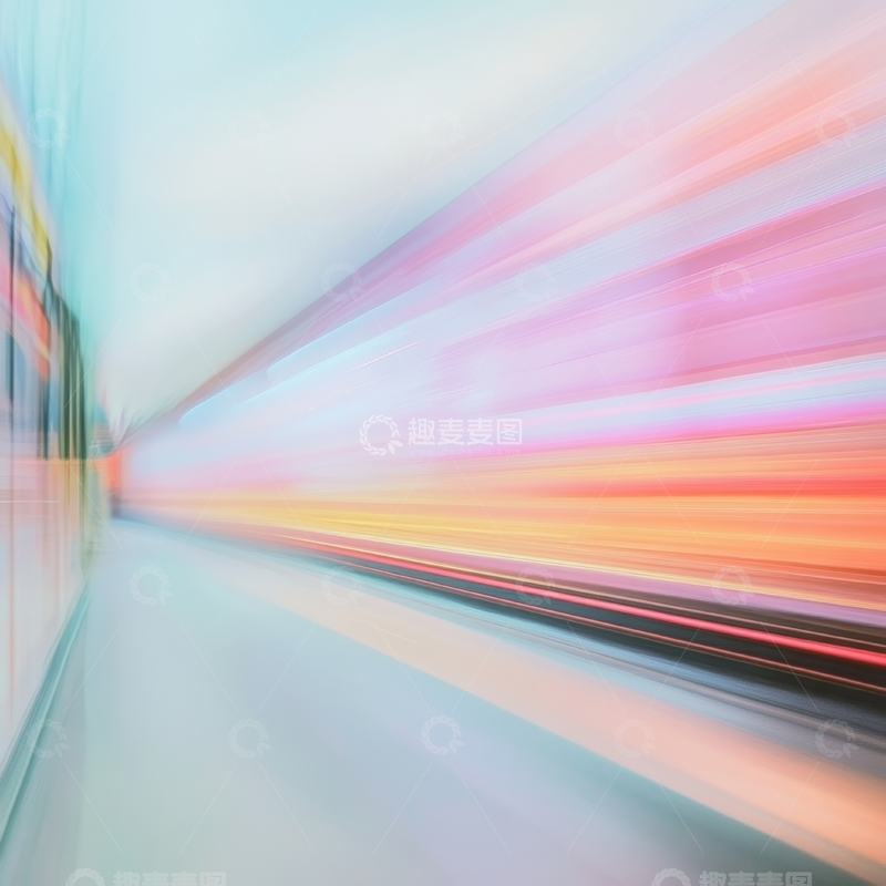 高清大图下载【趣麦麦图】高速列车的动态模糊影像