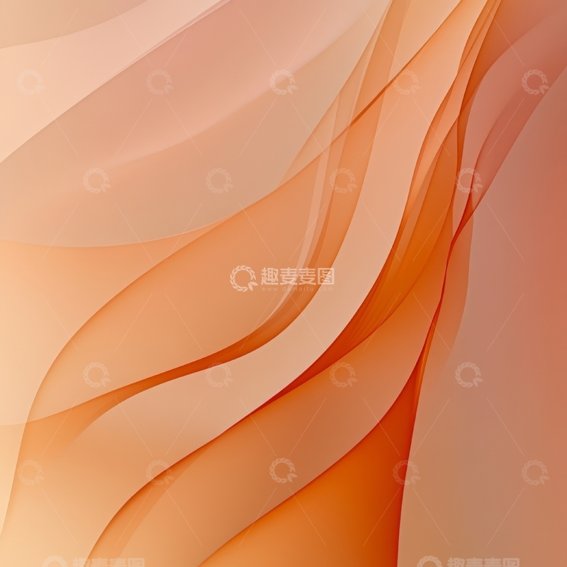 高清大图下载【趣麦麦图】橙色渐变波浪抽象背景