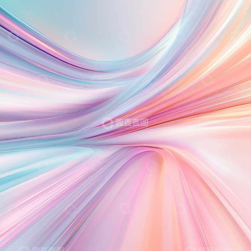 高清大图下载【趣麦麦图】柔和色彩的抽象流动背景