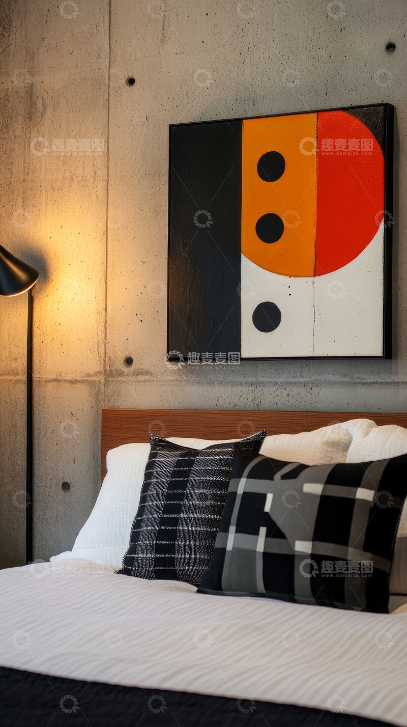 高清大图下载【趣麦麦图】现代卧室艺术装饰与简约床品