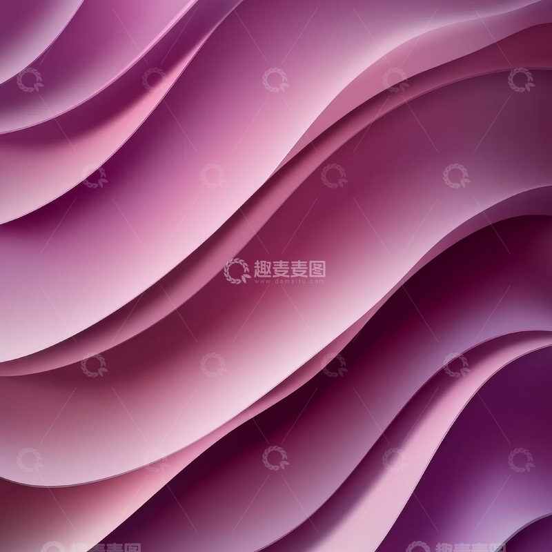 高清大图下载【趣麦麦图】柔和紫色波浪抽象背景
