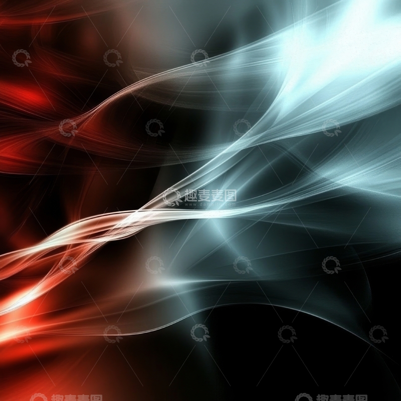 高清大图下载【趣麦麦图】红蓝交织的抽象光影